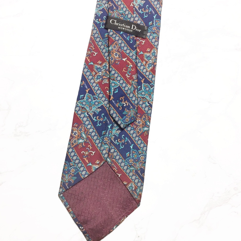 Vintage Christian Dior Monsieur Men’s Silk Necktie - Picture 2 of 3